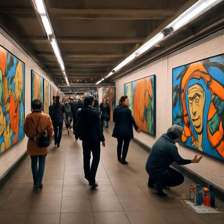 Выставка картин в метро — искусство на каждом шагу